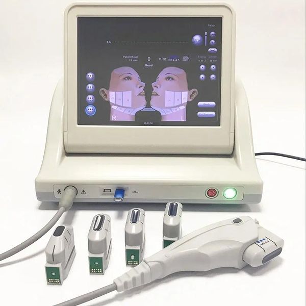 Attrezzatura portatile HIFU Face Lifting Macchina ad alta intensità focalizzata ad ultrasuoni rimozione delle rughe HIFU corpo dimagrante anti invecchiamento con 3 o 5 auto