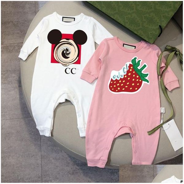 Rompers g Tasarımcı Bebek Onesies Bodysuit Giysileri Romper Erkek Kız Mektup Kostüm Tulumları Tulum Çocuklar İçin Çocuklar İçin Çocuklar İçin Deniz Deniz Materni Dhy1Q