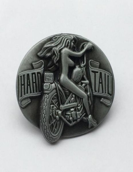 Овальная пряжка HARD TAIL серебристого цвета с оловянной отделкой SWBY722 подходит для ремня шириной 4 см с непрерывной пряжкой2698331