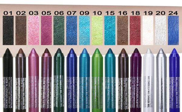 Mulheres Olhos Maquiagem Tatuagem Delineador À Prova D 'Água Pigmento Cor Lápis Delineador Gel Azul Roxo Branco Eye Liner Pen9404145