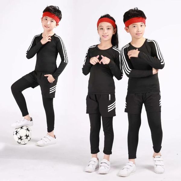 Underpants Inverno per bambini bianchi termici set maschile Homme Long Johns Series Boys and Girls Fitness Fitness Sust Sports Running Sports Suit