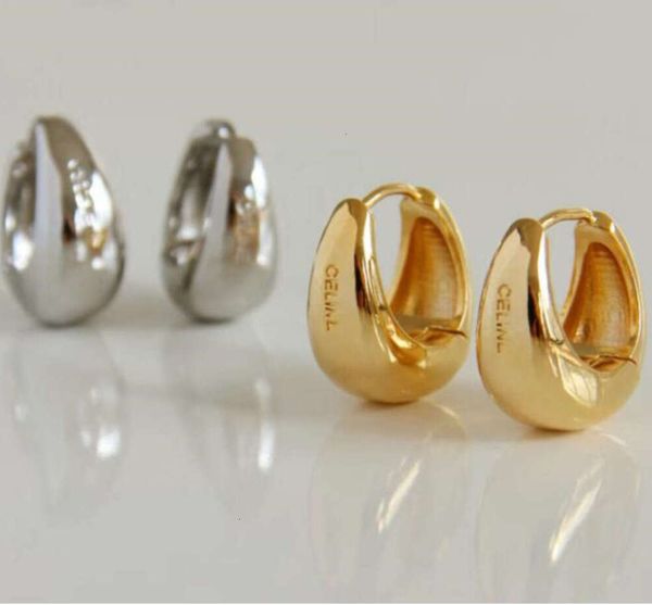 Серьги-кольца Huggie с буквенным дизайном, круглые простые новые модные женские серьги-гвоздики для женщин, высокое качество, 2 цвета AA
