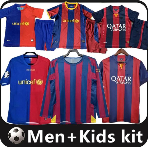 Retro Barcelona voetbalshirts barca 05 06 08 09 10 11 14 15 XAVI RONALDINHO RONALDO RIVALDO GUARDIOLA Iniesta finale klassieke maillot voet heren kinderkit voetbalshirts