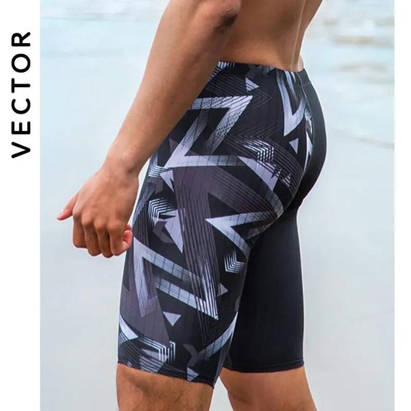 Conjunto de roupa de banho masculina sexy pele de tubarão lycra jammer fibra de alto nível masculino natação quickdry banho tronco treinamento corrida maiô