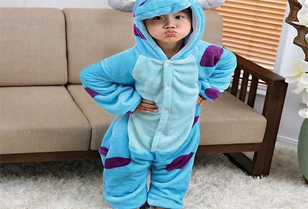 Pigiama Monsters Inc Sulley Bambini Animali Bambini per Ragazzi Ragazze Pigiama per neonati Cartoon Tute intere Indumenti da notte invernali 2111306260065