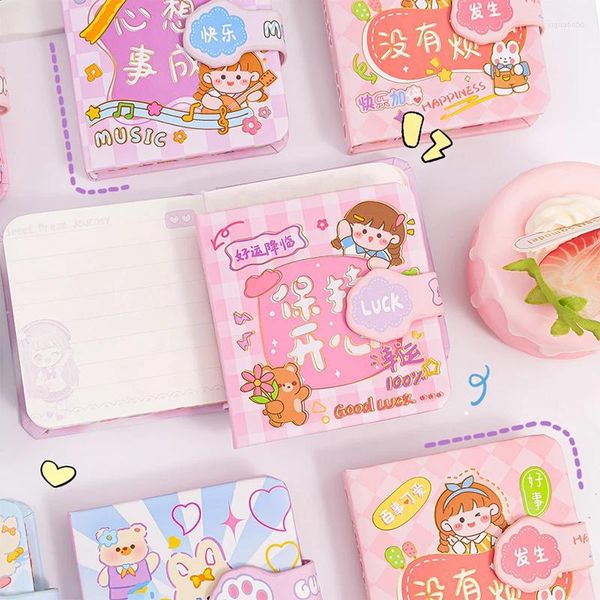 Mini bloco de notas dos desenhos animados kawaii bolso mão livro diário planejador caderno portátil diário coreano papelaria bonito estudante presentes escritório