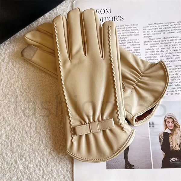Fünf-Finger-Handschuhe, Designer-Markenbuchstaben-Handschuhe für Winter und Herbst, modische Damen-Kaschmir-Fäustlinge, schöne Outdoor-Sport-warme Winterhandschuhe