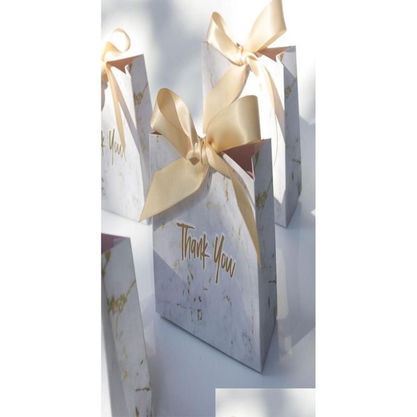 Cadeaupapier Marmeren Doos Grijze Snoepzak Papieren Chocoladedozen Verpakking Voor Bruiloft Gunst Babyshower Bedankt Feest Drop Delivery Thuis Ga Dhgtu