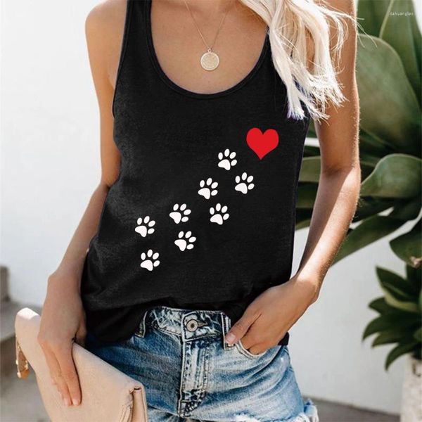 Frauen Tanks Seeyoushy Harajuku Lustige Hund Gedruckt Tank Top Frauen Sommer Lose Weste Für Frau Kleidung Ärmellose Femme 2023