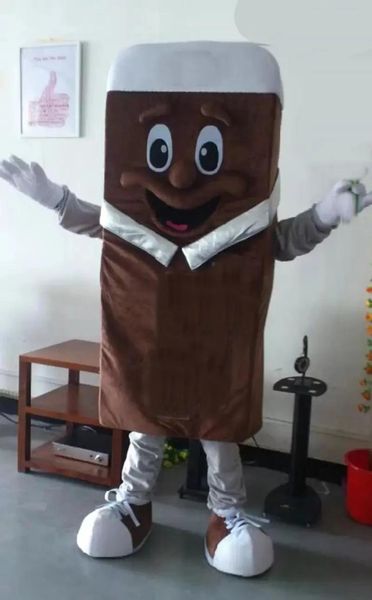 Trajes Halloween Chocolate Sorvete Mascote Traje de Alta Qualidade Dos Desenhos Animados De Pelúcia Anime Tema Caráter Adulto Tamanho Natal Carnaval Birthd