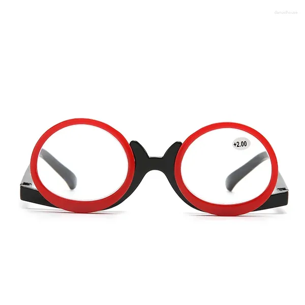 Occhiali da sole Occhiali da lettura moda europea americana Occhiali da lettura retrò artistici con montatura rotonda Occhiali pieghevoli per trucco Presbiopia