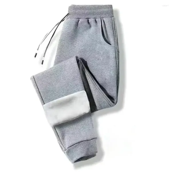 Calças masculinas mens sweatpants moda velo ginásio jogger forrado workwear ativo confortável correndo sherpa viagem durável