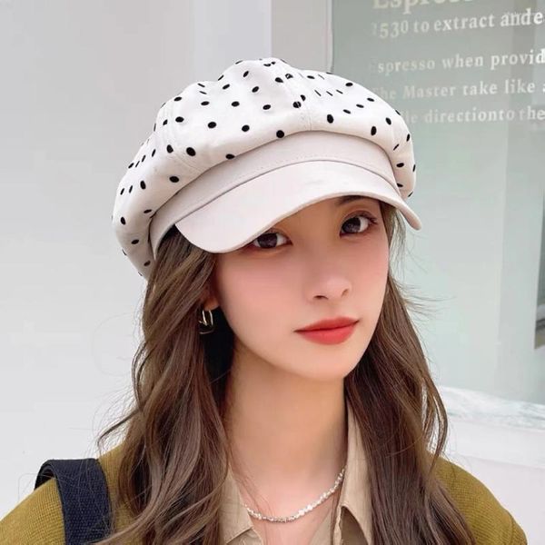 Berets 2023 japonês pequeno rótulo design boina mulher britânica retro pintor chapéu doce moda podot bud sboy