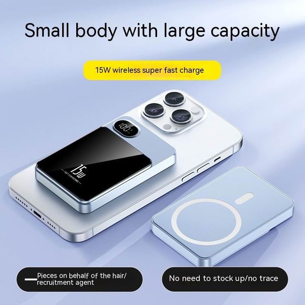 Qi Magnetic Wireless PowerBank 10000 мАч Magsafe Power Bank для iPhone Xiaomi с быстрой зарядкой, портативное индукционное зарядное устройство PoverBank
