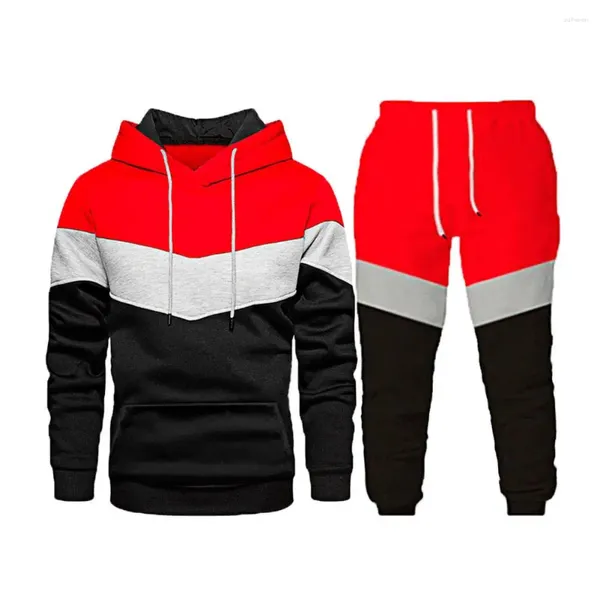 Männer Trainingsanzüge Winter Outdoor Sportlich Hoody Set Sweatshirt Hosen 2-Teilige Sets Luxus Trainingsanzug Männliche Kleidung Ski Schweiß Anzug