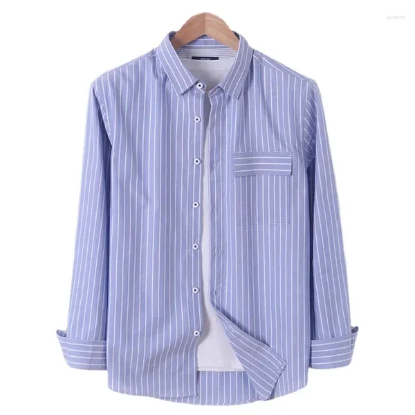 Erkekler Sıradan Gömlek Varış Moda Pamuk Oxford Stripe Uzun Kollu Ceket İlkbahar ve Yaz Gevşek Gömlek S-2XL 3XL 4XL 5XL 6XL