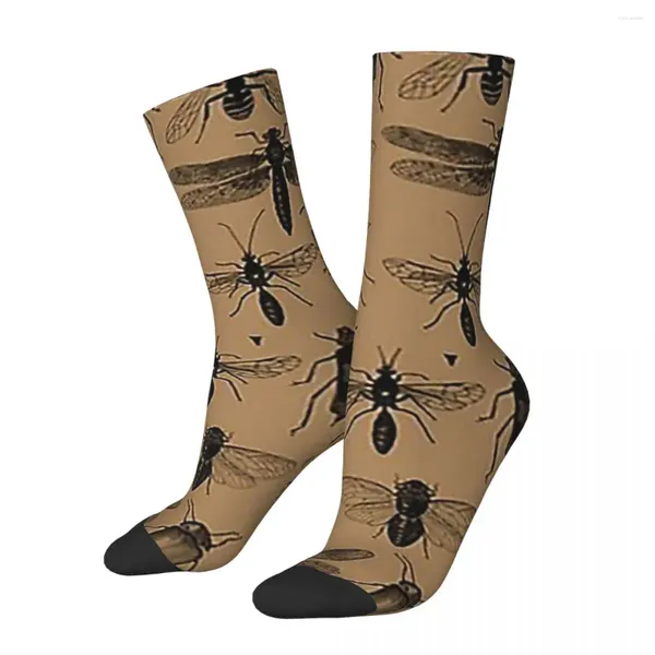 Herrensocken, Entomologie-Studien-Muster, Harajuku, superweiche Strümpfe, ganzjährig, Zubehör für Unisex, Weihnachtsgeschenke