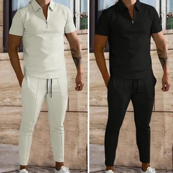 Tute da uomo 2 pezzi/set Abito sportivo minimalista Lavabile Abbigliamento casual Assorbimento del sudore Tinta unita Sport