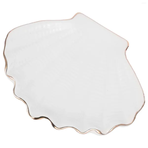 Sacchetti per gioielli Accessori per conchiglie Accessori per espositori Vassoio per portachiavi Ciotola per trucco in ceramica bianca