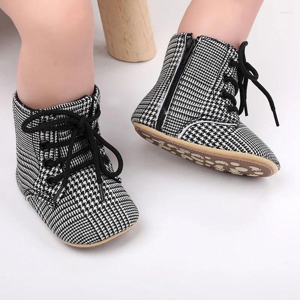 Primeiros caminhantes estilo atende conforto na moda sapatos de caminhada do bebê com zíper seguro infantil anti deslizamento walker 0-15 meses