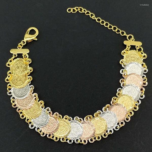 Bracciale gioielli da donna Strand Luck con moneta d'oro araba placcata 18 carati, regalo regolabile