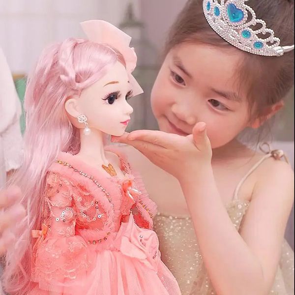 60 см большая модная кукла для девочек, игрушка Simul, подвижная шарнирная DIY, умный набор принцессы, интерактивная модель-пустышка, подарок на день рождения 231229