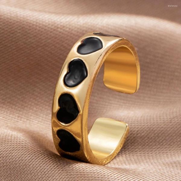 Кольца кластера, корейская версия Ins, простое металлическое кольцо «Любовь», творческая личность, общий набор суставов, золотой указательный палец, женский