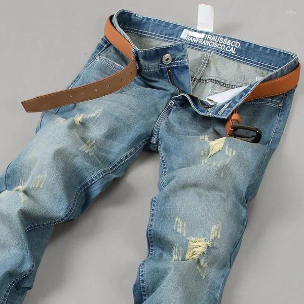 Мужские джинсы осень-зима KPOP модный стиль Harajuku облегающие брюки свободные универсальные толстые прямые цилиндрические однотонные брюки с карманами