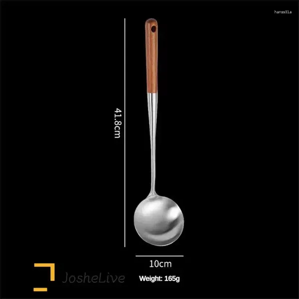 Kochgeschirr-Sets, nicht leicht zu rosten, Edelstahl, verlängerter Löffel, praktisch und schnell, Polieren von Küchenbarzubehör