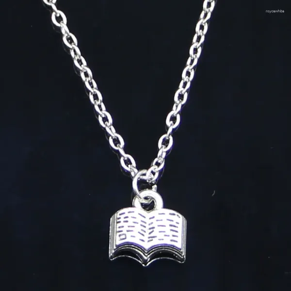 Catene 20 pz Collana di Moda 11mm Aperto Sacra Bibbia Libro Pendenti Corto Lungo Donna Uomo Colar Regalo Gioielli Girocollo