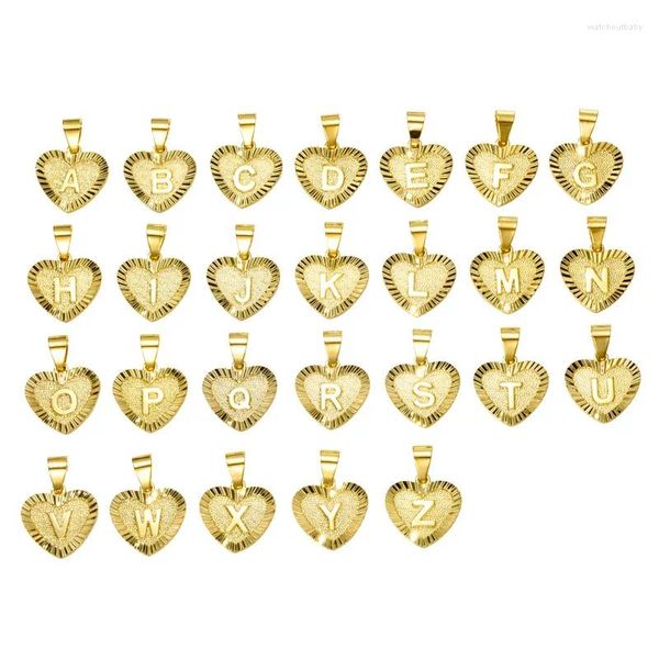 Ожерелья с подвесками, оптовая продажа, индивидуальное ожерелье в форме сердца A-Z с буквами алфавита, первоначальное ожерелье для изготовления ювелирных изделий
