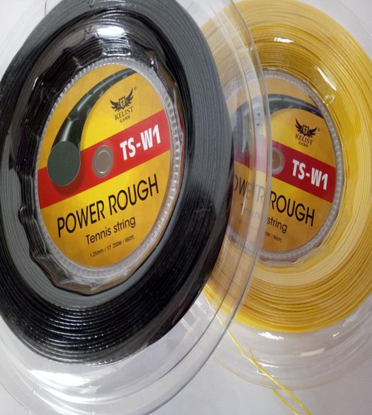 Corda per racchetta da tennis QUALITÀ KELIST ALU POWER ROUGH BLACK REEL 660 ft 200Mstessa qualità della corda Luxilon5954573