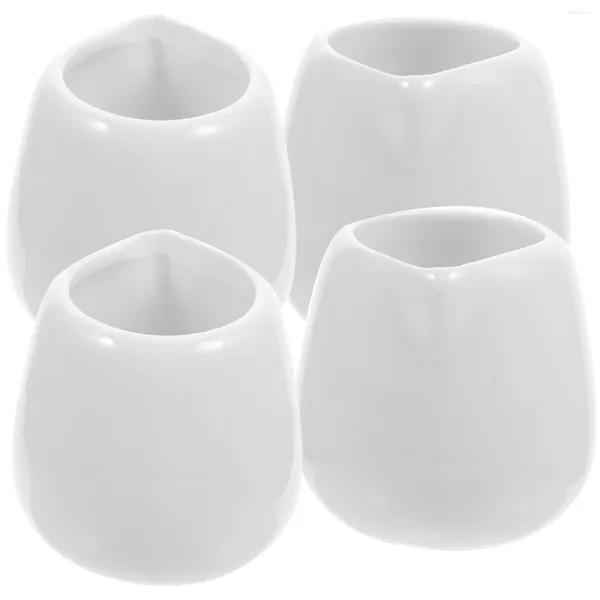 Conjuntos de louça 4 pcs cerâmico copo de leite molho barco condimentos recipientes creme molho jarros pires dispensador de cerâmica