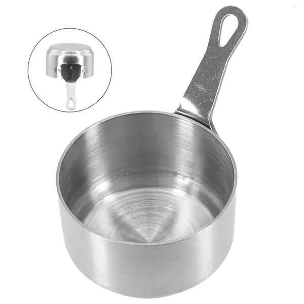 Pentole Pentole Pentole con foro per appendere 1 pz 60-100 ml Tazza da cucina Pentola per latte Mini marca in acciaio inossidabile