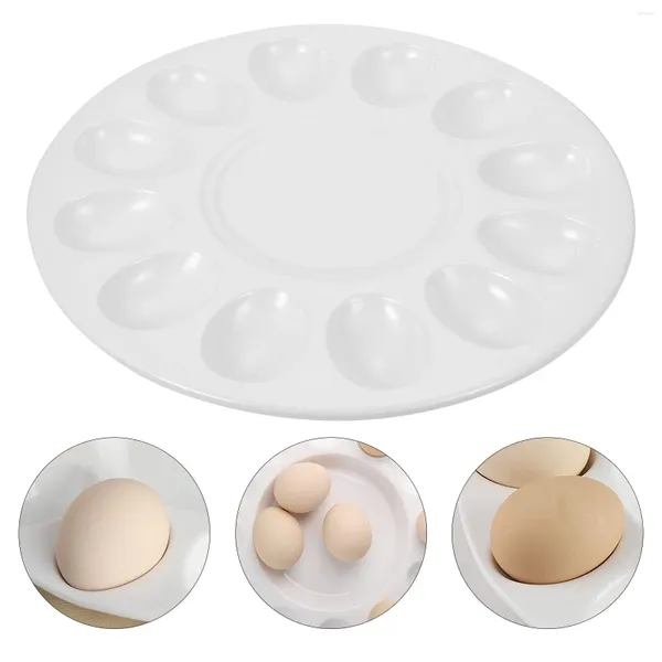 Тарелки Поднос для яиц с пряностями Ложки с изогнутой ручкой Сервировочное блюдо Блюдо из меламина Для закусок Белое
