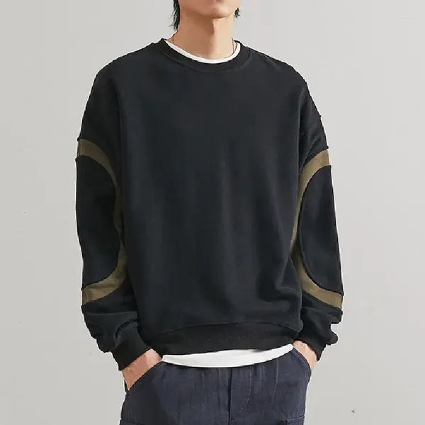 Erkekler Tişörtleri Erkekler İçin Siyahlar Bol Metin Giysileri Sweatshirt Toplu Moda Trendleri Çalıştırıyor 2023 Street Giyim Y2K Korece Sonbahar F XL