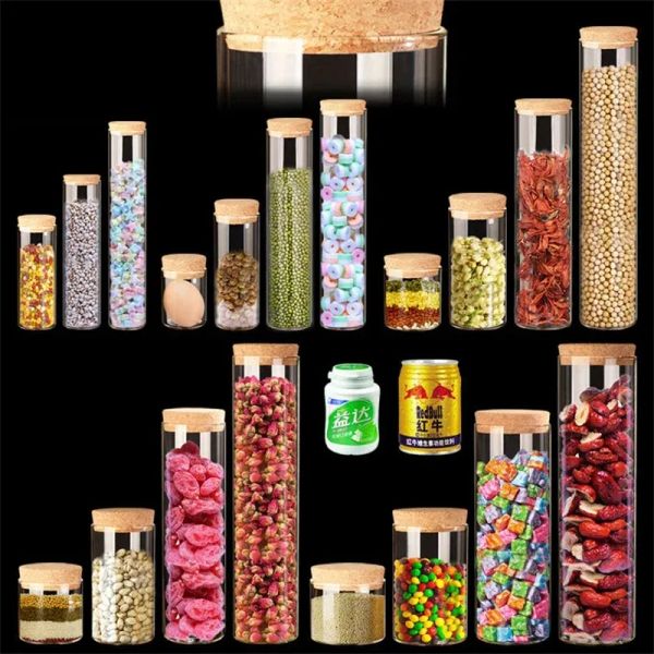 Großhandel 20 Stück 80 ml/120 ml/160 ml Durchmesser 37 mm kleines Reagenzglas aus Glas mit Korkstopfen Aufbewahrungsflaschen Hochzeitsgeschenkfläschchen BJ