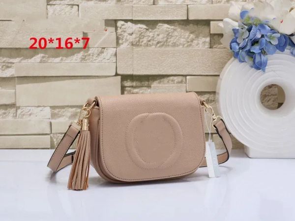 741852 Tasarımcı Çanta Kadınlar Saf Renk Çanta Cüzdan Çantası Kadınlar Crossbody Omuz Çantası Kamera Püskül Mini Tote Çanta Disko Sivil Elçisi Çanta Bac