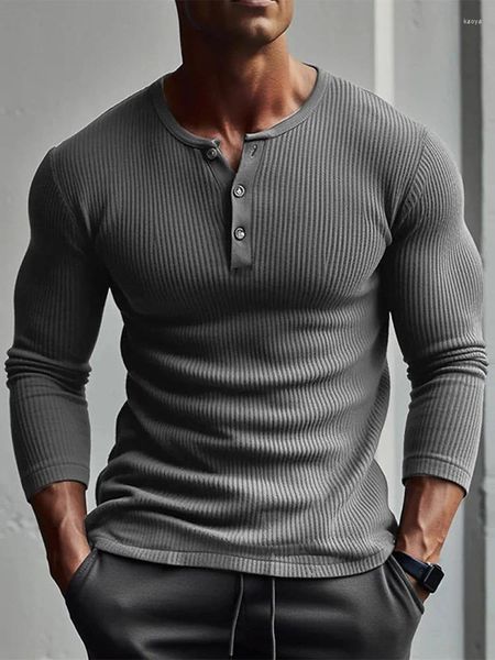 Moletons masculinos de malha pulôver masculino sólido mangas compridas apertadas com decote em v malhas de alta elasticidade moda casual macio fitness outono inverno básico