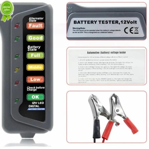 Digitaler Batterie-Generator-Tester mit 6 LED-Leuchten, Auto-Fahrzeug-Diagnose-Tool
