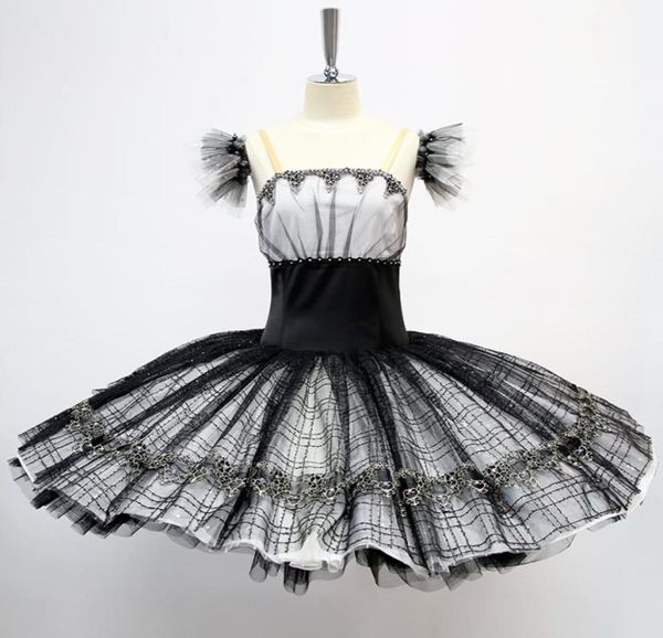 Dancewear para criança preto clássico vestido de fadas trajes de balé fábrica usar joelho em tutu collant8295329