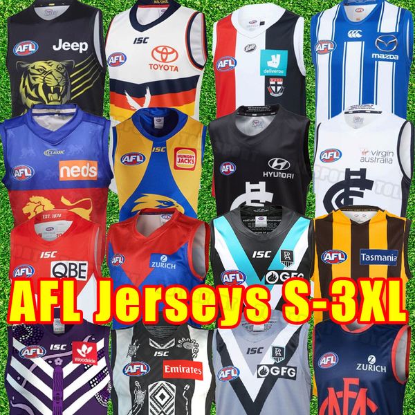 2023 2024 AFL Crows Karnten Essendon Bombers Jerseys Brisbane Lions Fremantle Dockers Tank Top Gold Coast Suns Hawthorn Hawks Colete Regras Porto Adelaide St Kilda