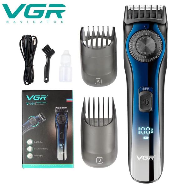 Aparador doméstico profissional máquina de cortar cabelo homem estilo atual original vgr marca corte de cabelo hine para barba v080 aparador pente