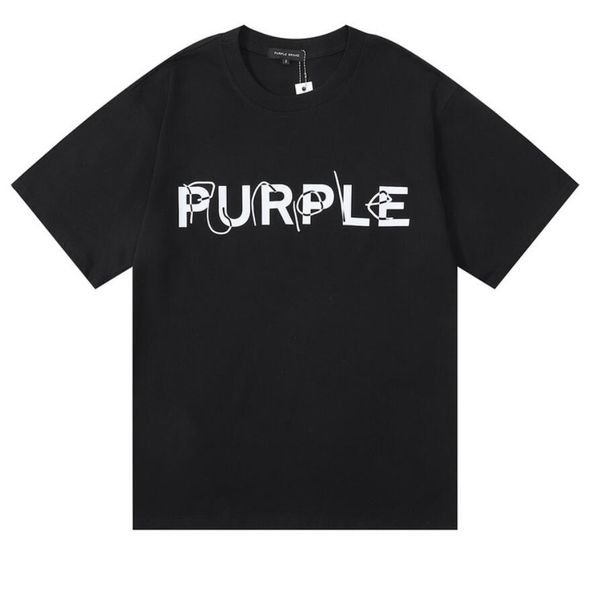 Sommermänner Designer T -Shirt Purple Jeans T -Shirt Purple T -Shirt Klassiker Buchdruck Kurzarm Lose Style Grafik Tee Purple Marke Frauen Tops Casual Streetwear 258