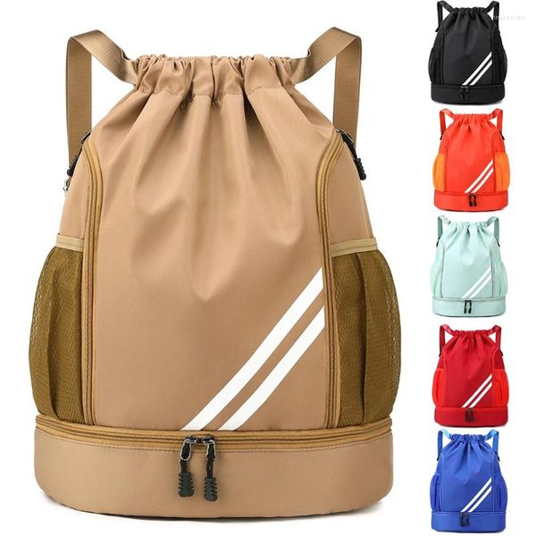 Sacos escolares mochilas para mulheres oxford pano cordão saco esportes basquete armazenamento à prova dwaterproof água viagem ao ar livre