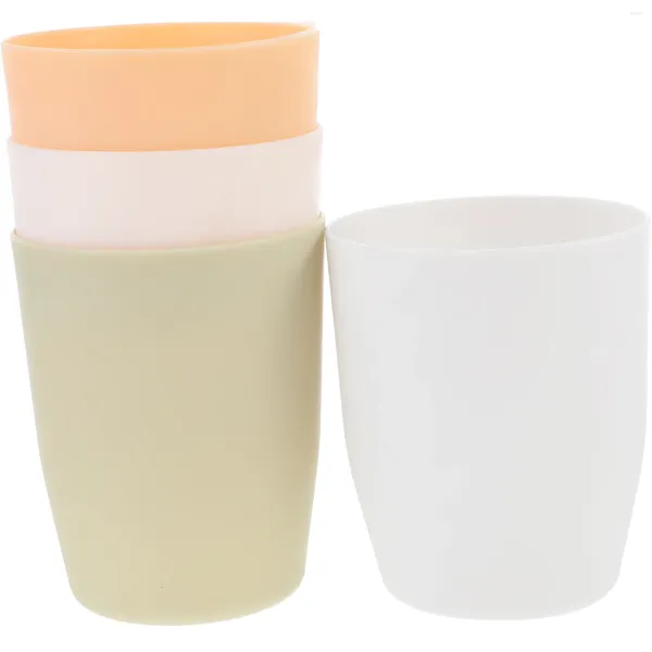 Tumblers 4 pcs suportes de escova de dentes reutilizáveis copo de água bucal copos de banheiro suprimentos de armazenamento de bebidas amantes de viagem