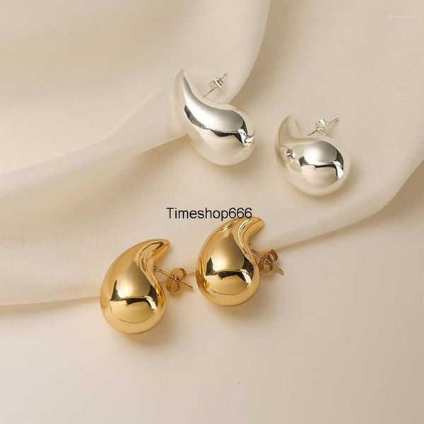 Dangle Earrings Bottega Earring 2024 Trendy Italy Hollow Stainless Steel Hypoallergenic 18K Gold Plated Tear Drop Waterdrop For Women Girl