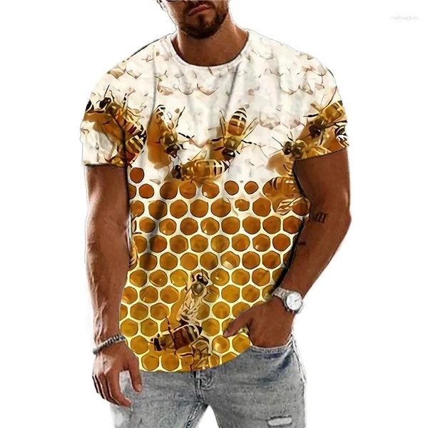 T-shirt da uomo T-shirt con stampa 3D Tee Divertente ape Estate Manica corta Uomo Casual Camicia oversize unisex Harajuku O-Collo Top 2023