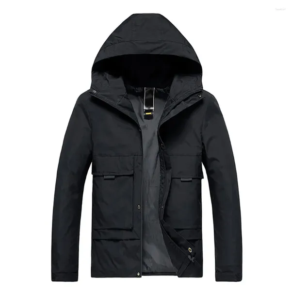 Jaquetas masculinas Bomber Homens Moda Moda Hoodies Mangas Compridas Casaco de Cor Sólida Luxry Militar