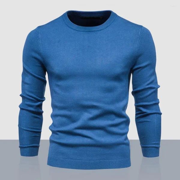 Suéter masculino pulôver cor sólida suéter britânico casual vintage design original malha masculina